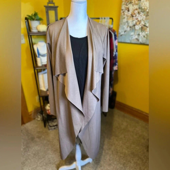 Boohoo Sweaters - Boohoo -Long Mauve Duster